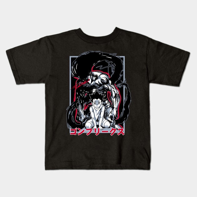 Gon Rage Transformation Kids T-Shirt by Planet of Tees